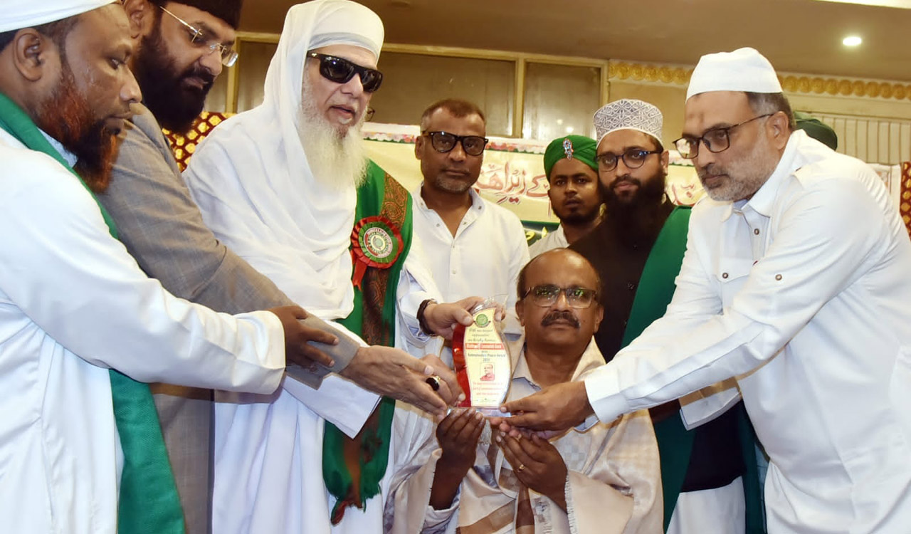 Rahmate Alam Peace Award presented to Mallepally Laxmaiah