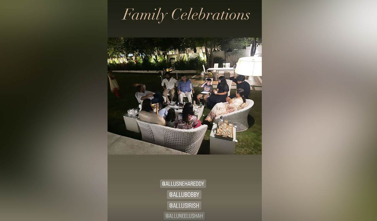 Allu Arjun shares a glimpse of his family celebrations