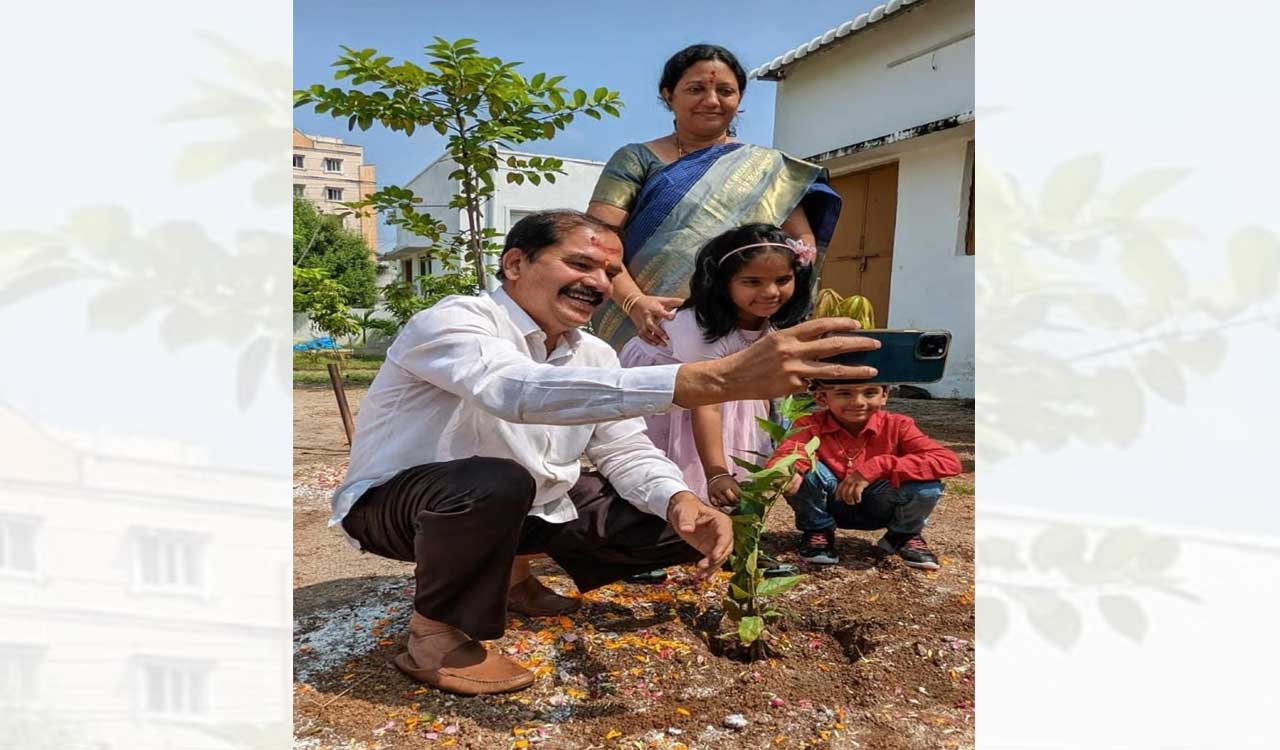 Green India Challenge: MLA’s children plant saplings in Hanamkonda