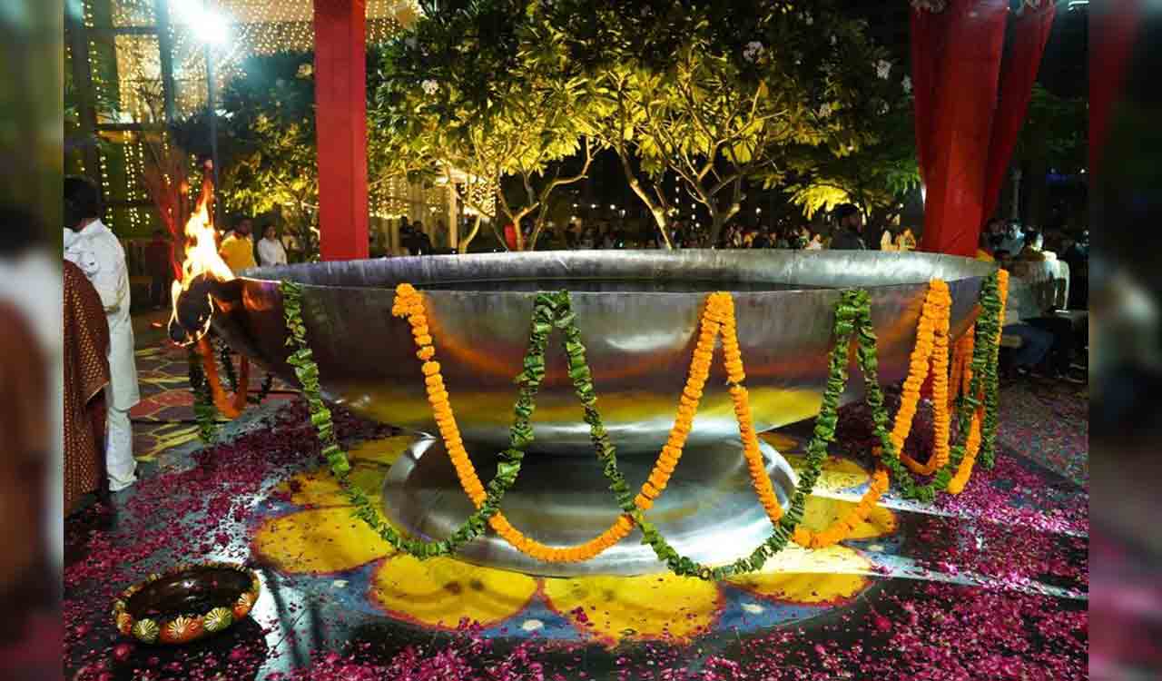 On Diwali eve, world’s largest diya lit in Mohali’s SAS Nagar