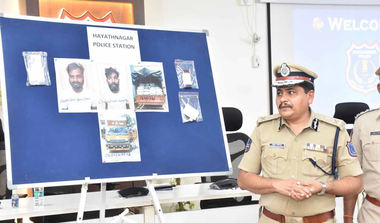 Ganja worth Rs 2.80 crore seized, two held in Hyderabad