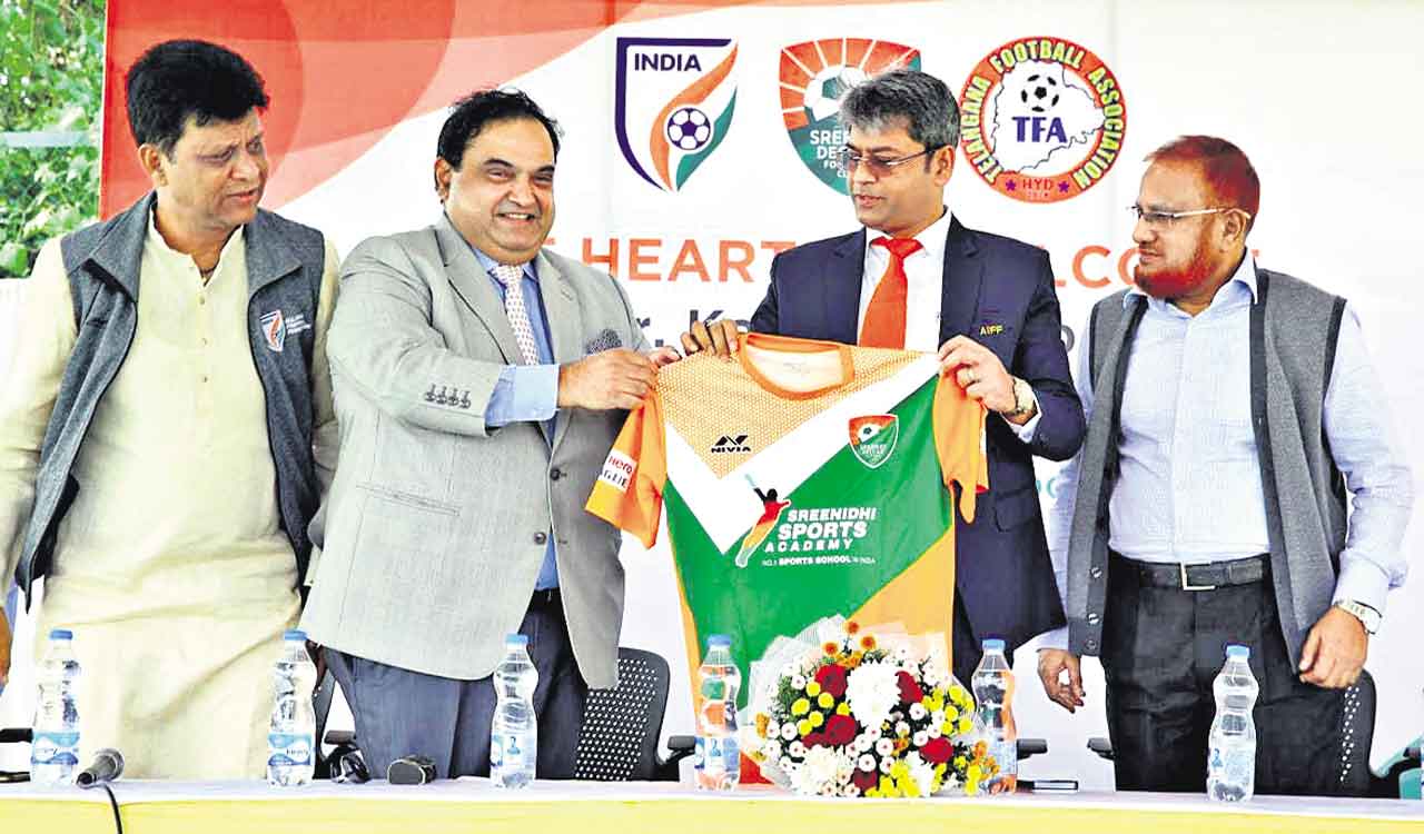 AIFF chief Kalyan Chaubey inaugurates SDFC Deccan Arena in Hyderabad
