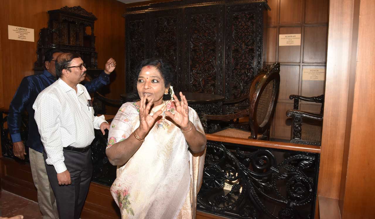 Telangana Governor opens two renovated galleries at Salar Jung Museum