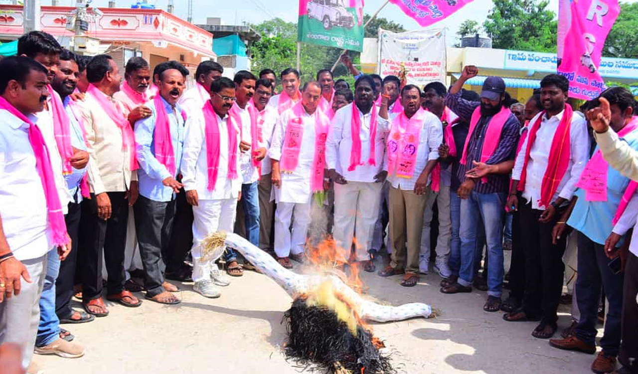 Protests erupt across Telangana against BJP’s attempts to buy MLAs