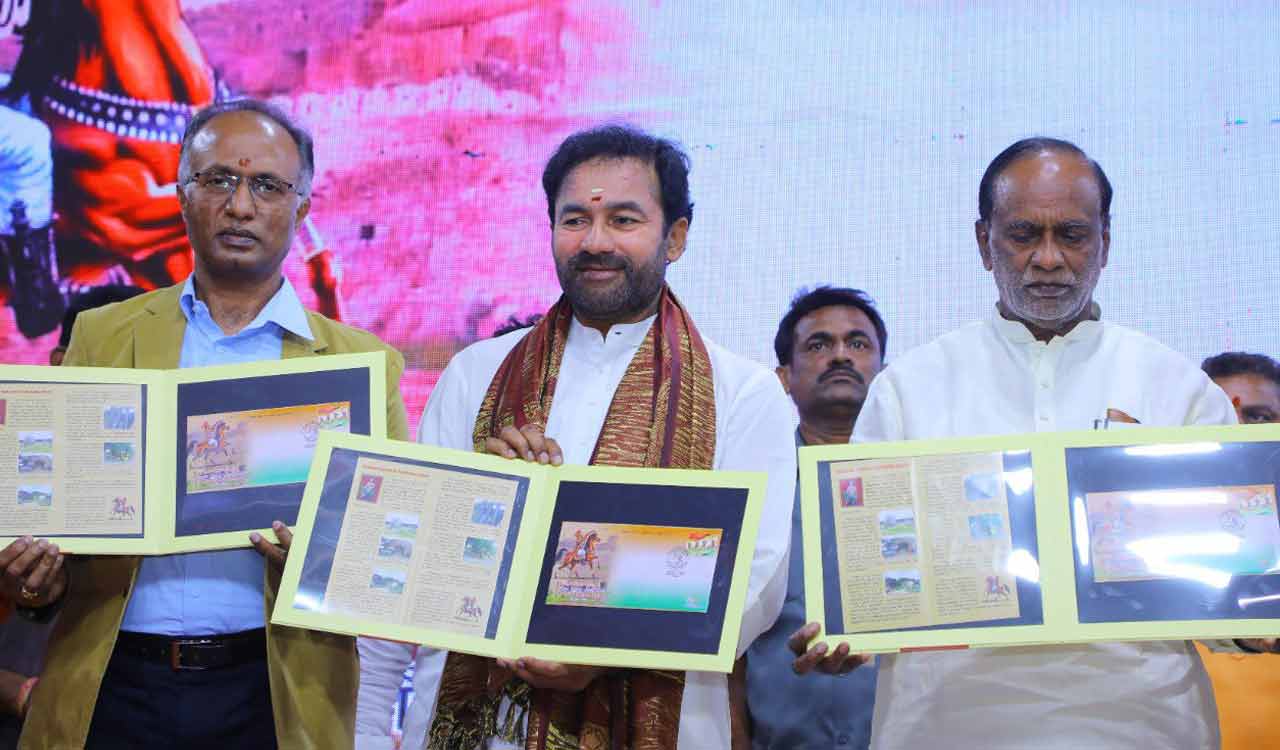 Sardar Papanna Goud postal cover launched in Hyderabad