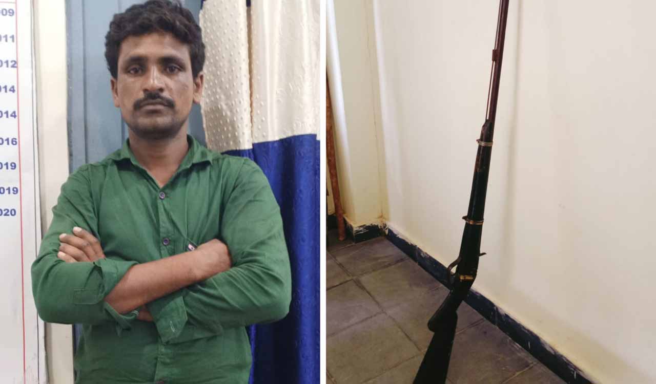 Medak: Man caught with firearm in Narsapur forest