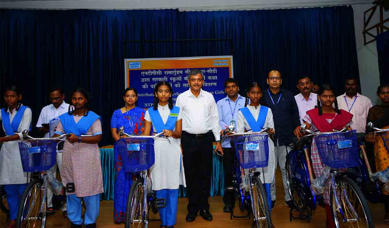 NTPC Ramagundam supports girls to cycle their way to success