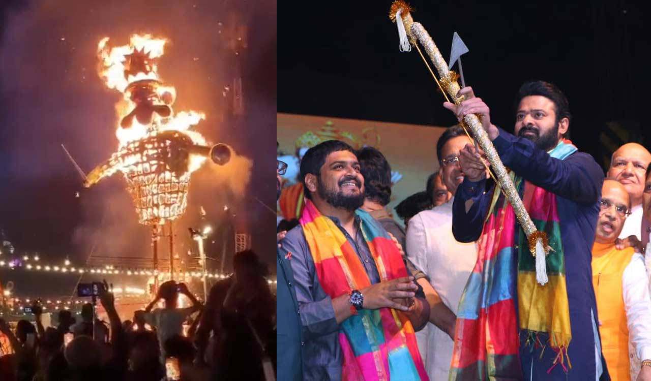 Prabhas attends Dussehra celebrations at Red Fort, performs Ravan Dahan
