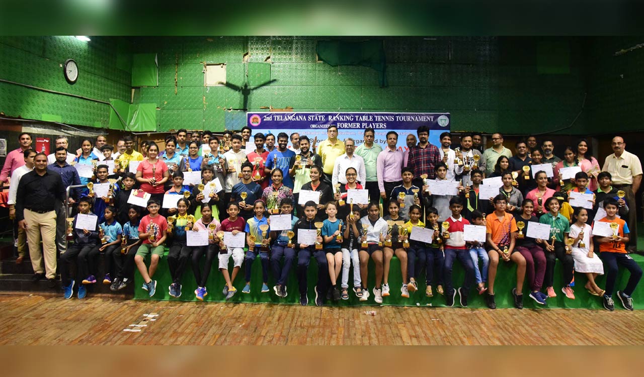 Satya clinches four titles at TS Ranking Table Tennis Tournament