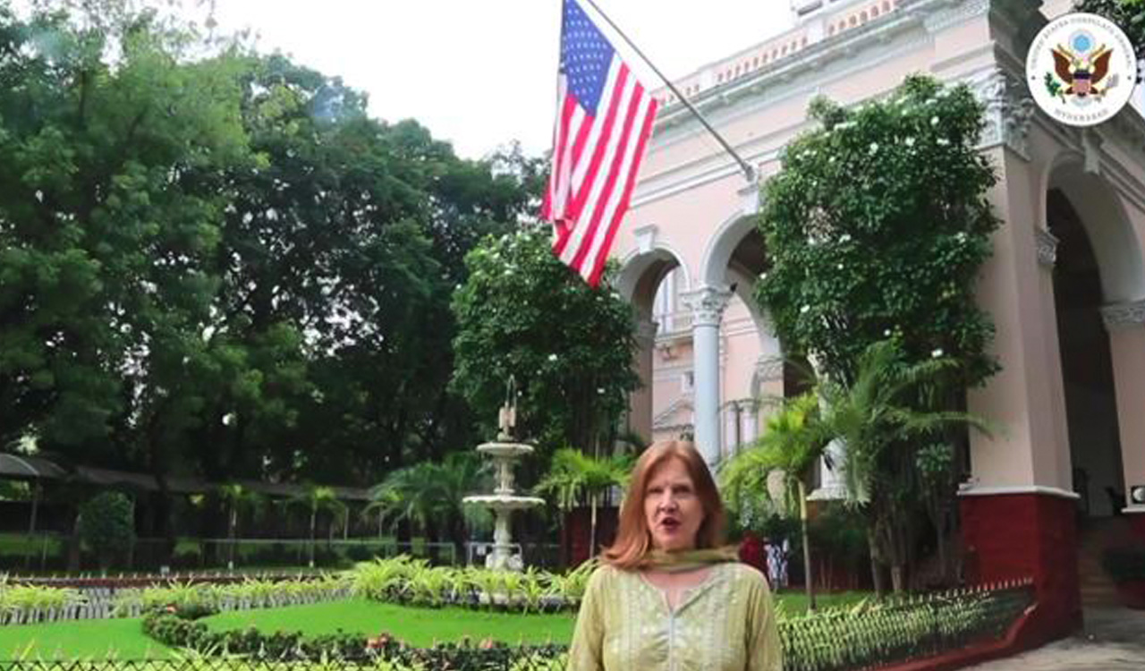 US Consulate in Hyderabad observe anniversary of American flag at Paigah Palace