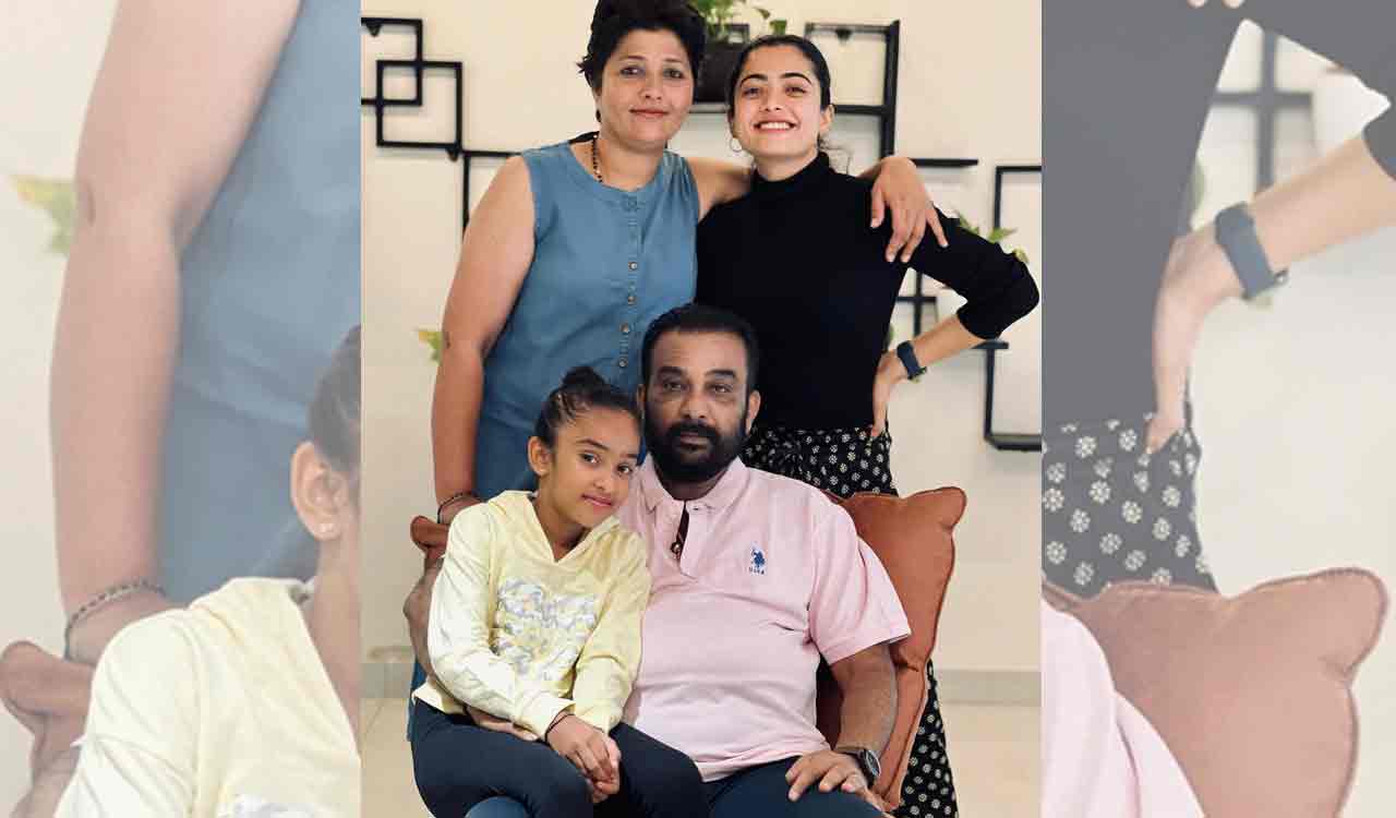 Rashmika drops picture with her family ahead of ‘Goodbye’ release