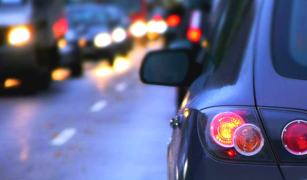 Using high beam lights while driving on city roads can be dangerous