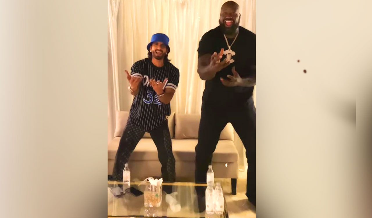 Watch: Ranveer Singh grooves on ‘Khalibali’ with NBA legend Shaq