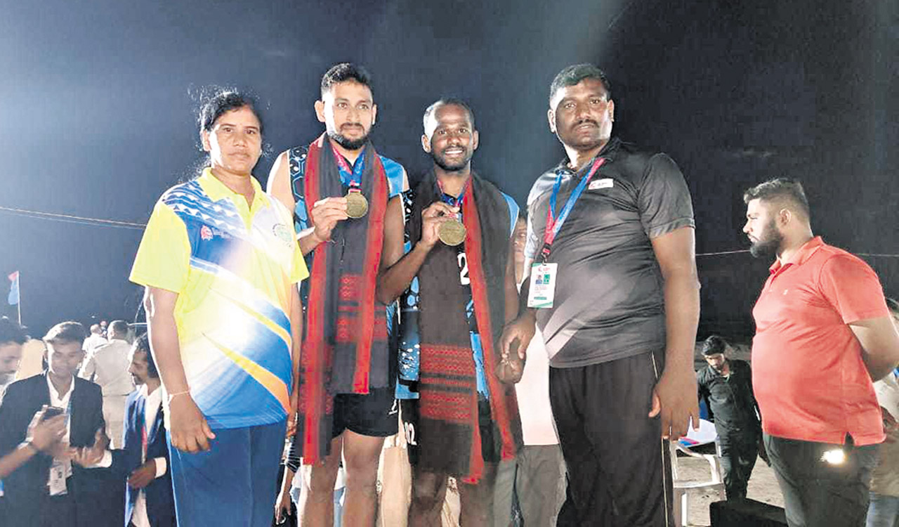 Telangana men’s beach volleyball team wins gold at 36th National Games