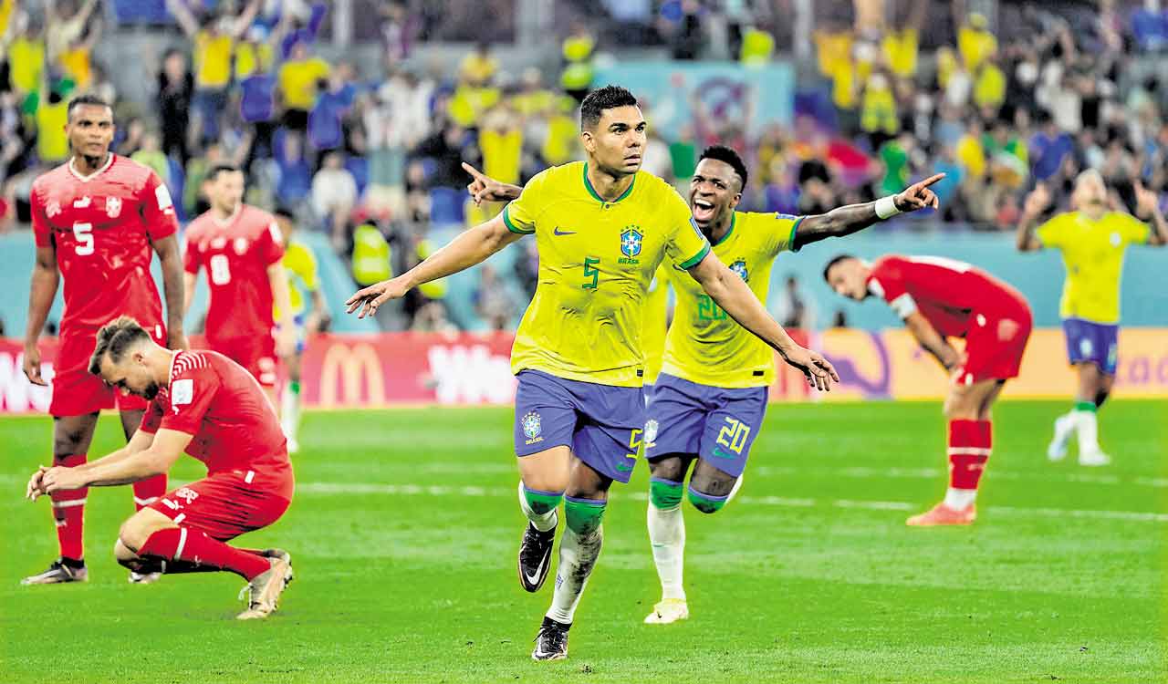 Fifa Wc Brazil Beat Switzerland Advance To Round Of