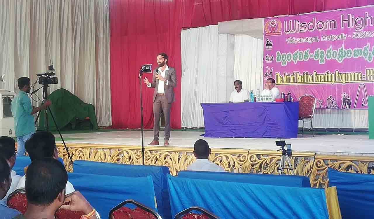 Awareness programme on parenting held in Wisdom High school in Jagtial