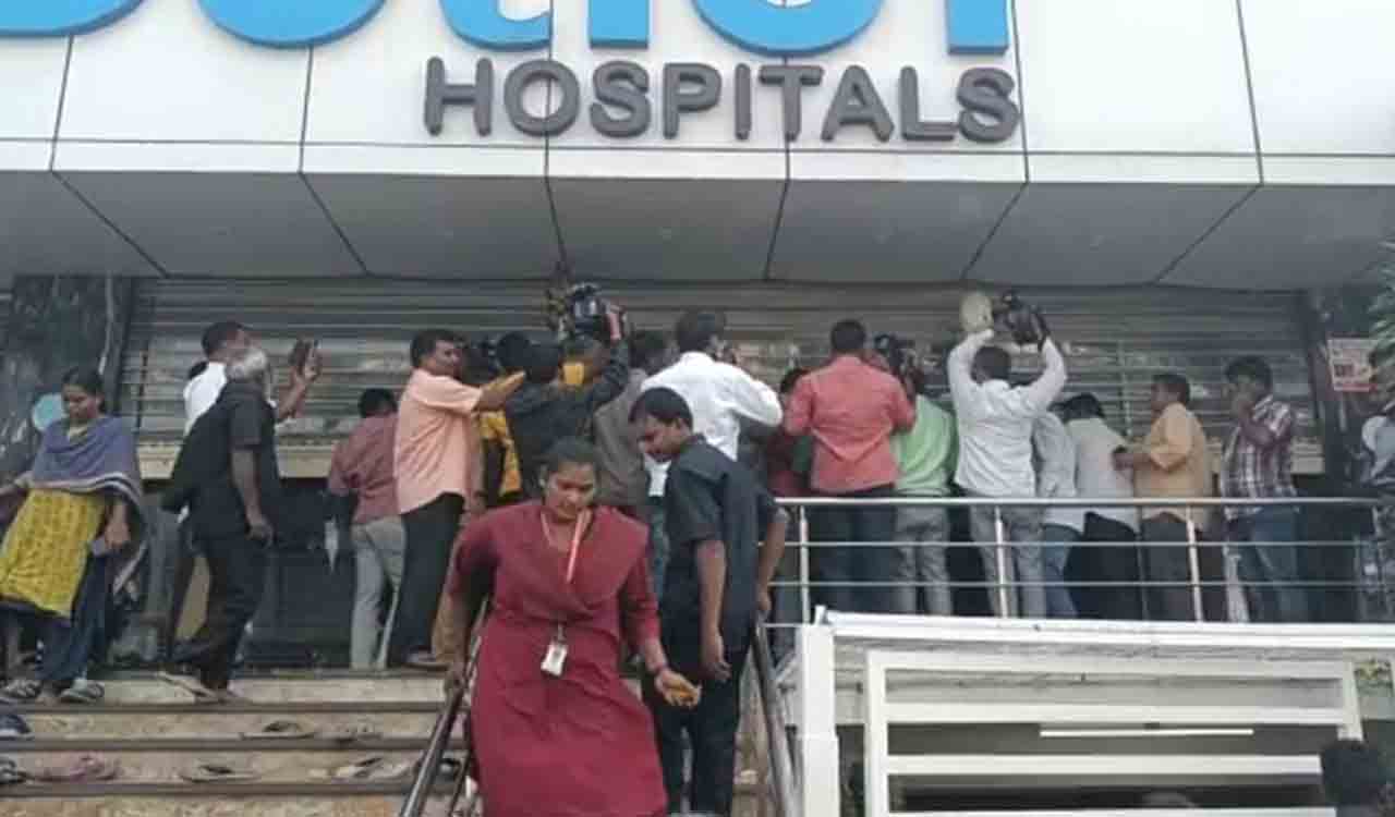 IT officials conduct raids on private hospitals in Khammam
