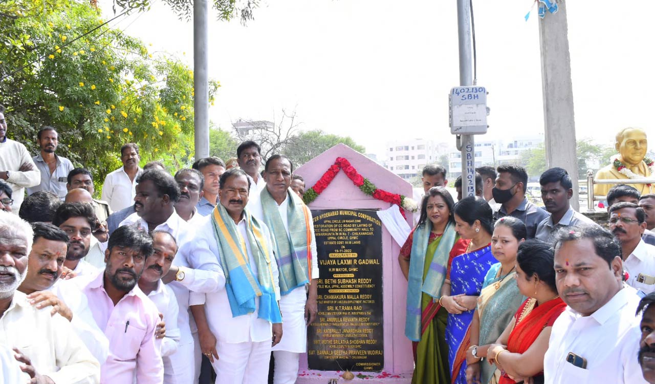 Hyderabad: Foundation stone laid for three developmental works at Uppal