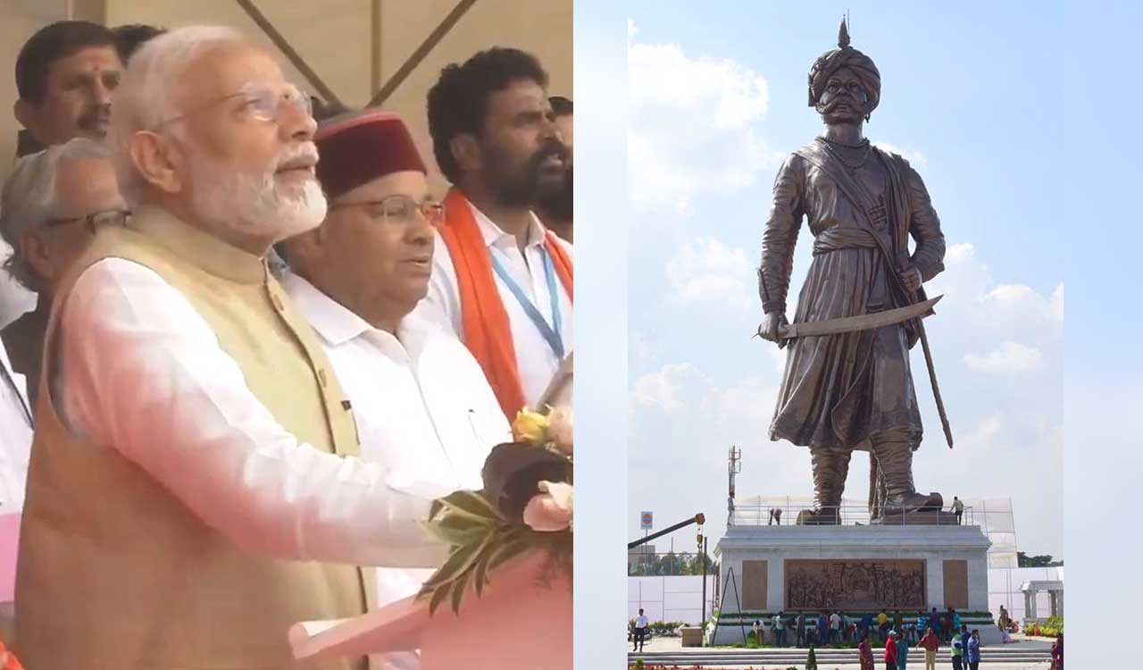 Modi unveils 108-feet bronze statue of Bengaluru founder ‘Nadaprabhu’ Kempegowda