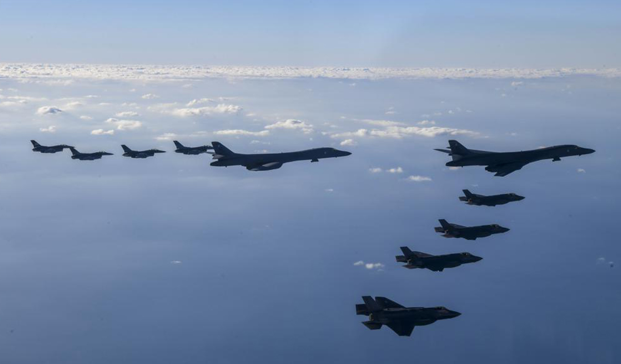 North Korea fires more missiles as US flies bombers over South