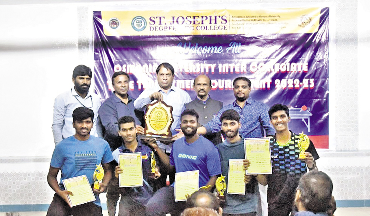 St Joseph’s DC emerge champions of OU Table Tennis Tournament