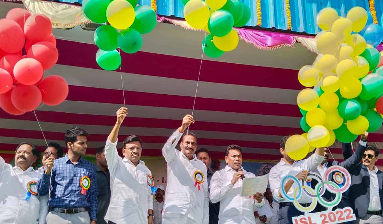 Inter-Society Sports League-2022 gets underway in Kothagudem