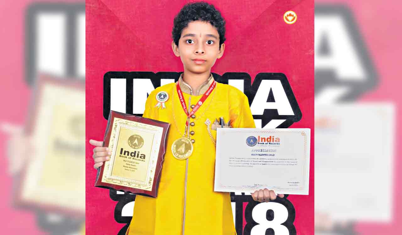 Hyderabad kid enters Asia Book of Records