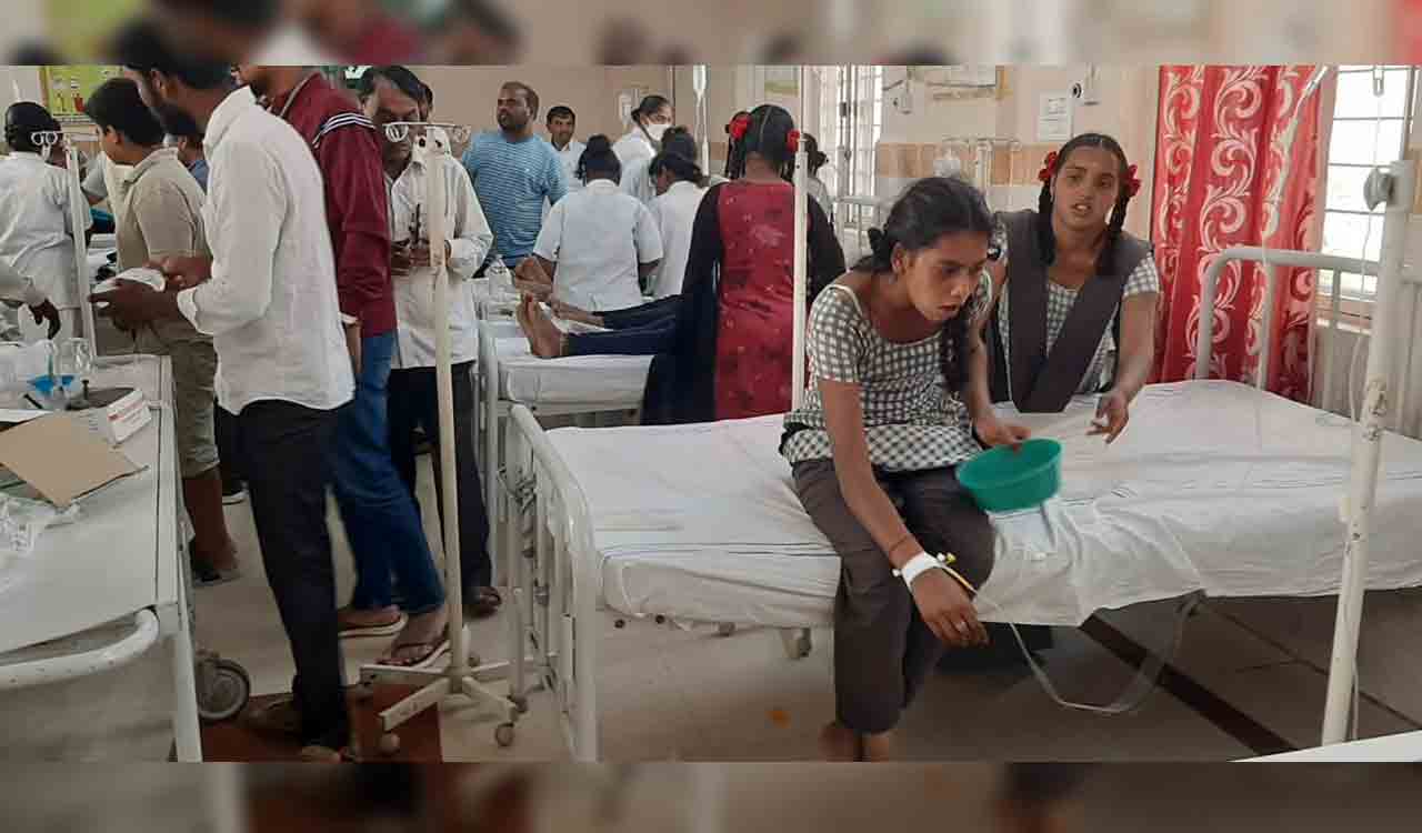 Sangareddy: 60 KGBV students take ill after breakfast; Six officials suspended