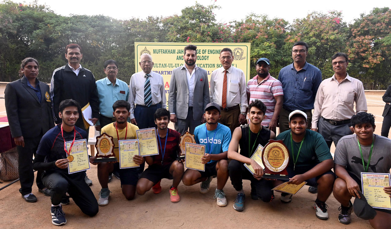 CBIT team triumphs at Osmania University inter-college tennis tournament