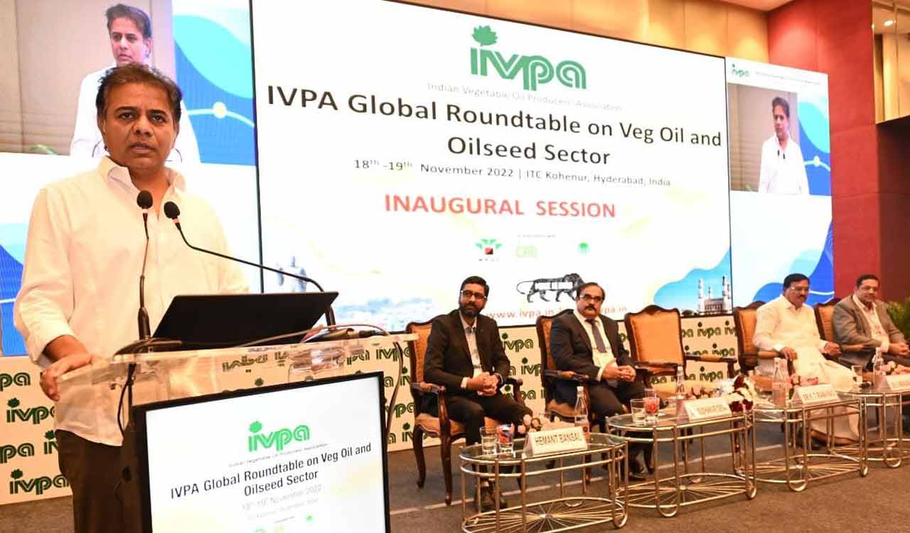 Telangana nudging farmers to shift to oil palm: Minister KT Rama Rao