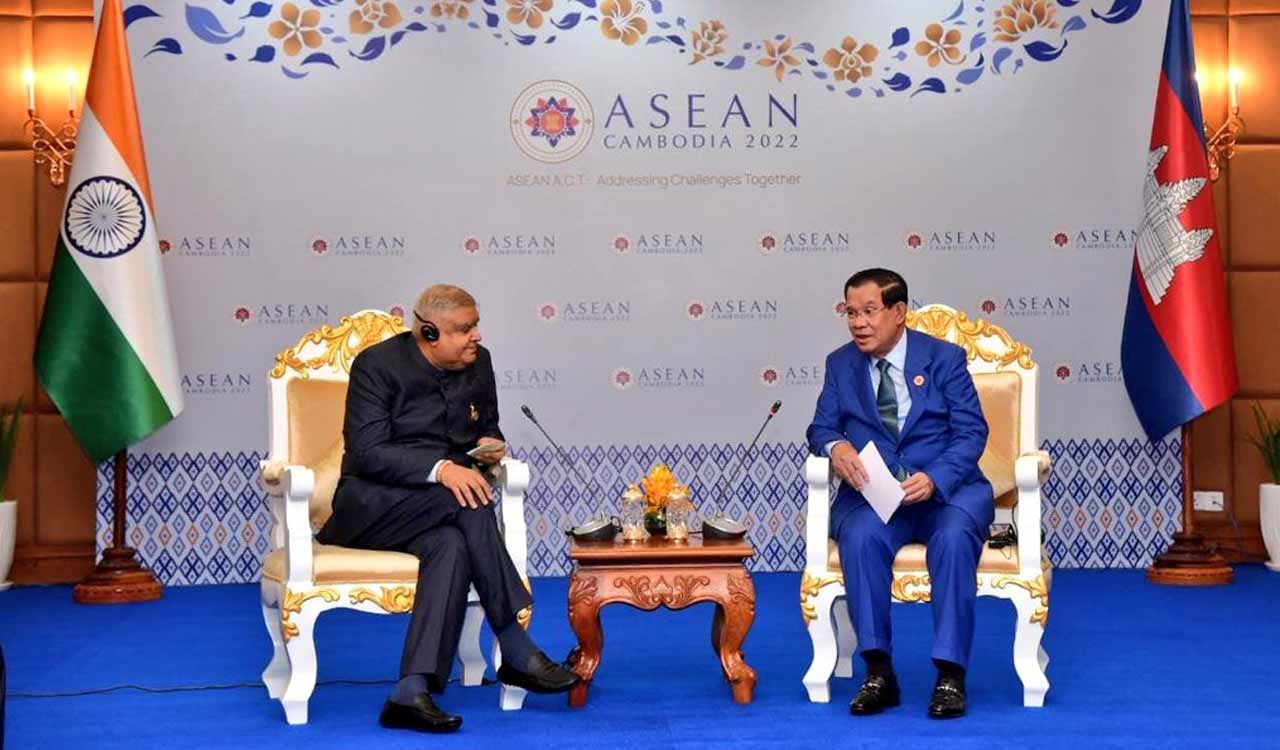 Vice President Dhankhar meets Cambodian PM, discuss bilateral ties