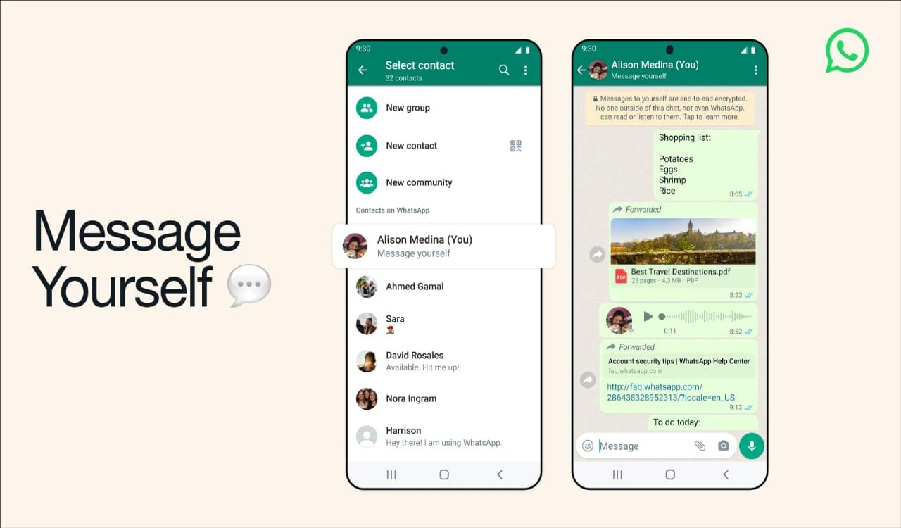 WhatsApp to launch ‘Message Yourself’ feature in India