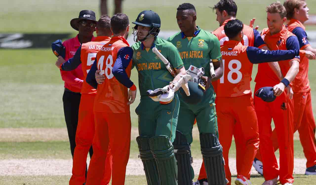 T20 World Cup Netherlands Shocker For South Africa India Secure Semifinal Berth Telangana Today 0893