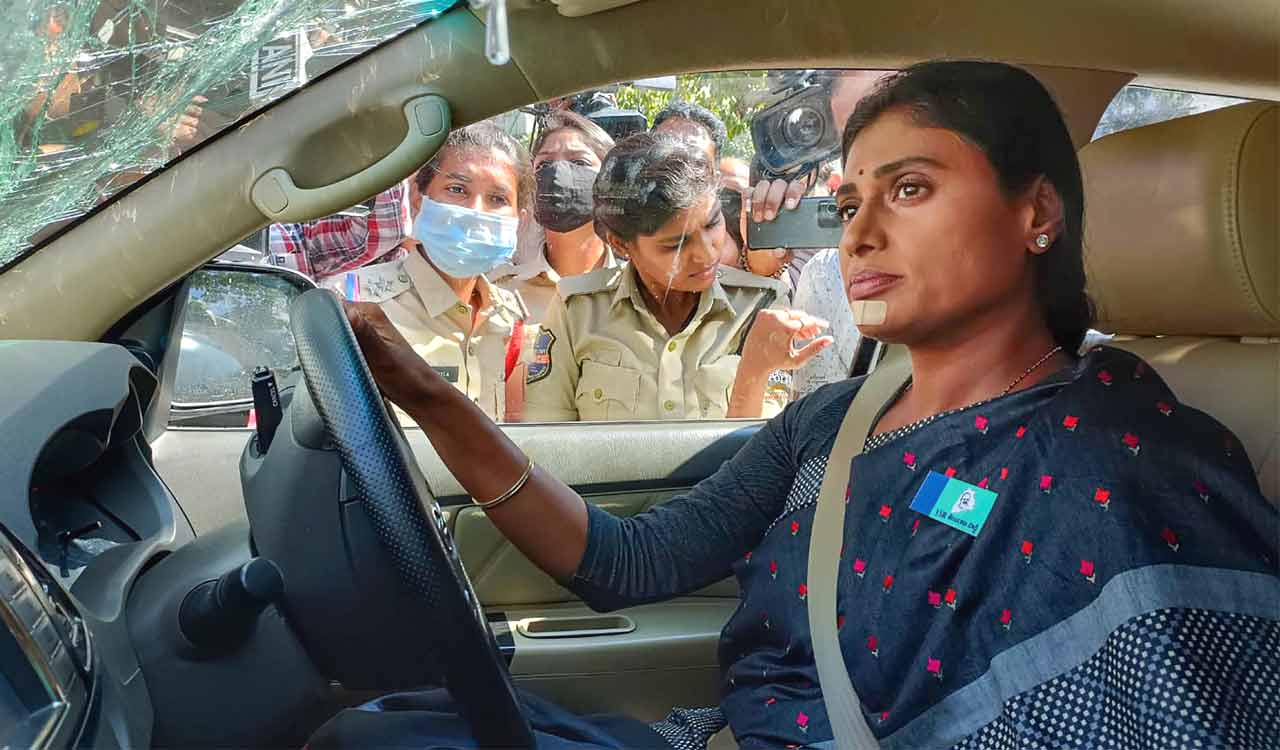 YS Sharmila arrested over protest march in Hyderabad, gets bail