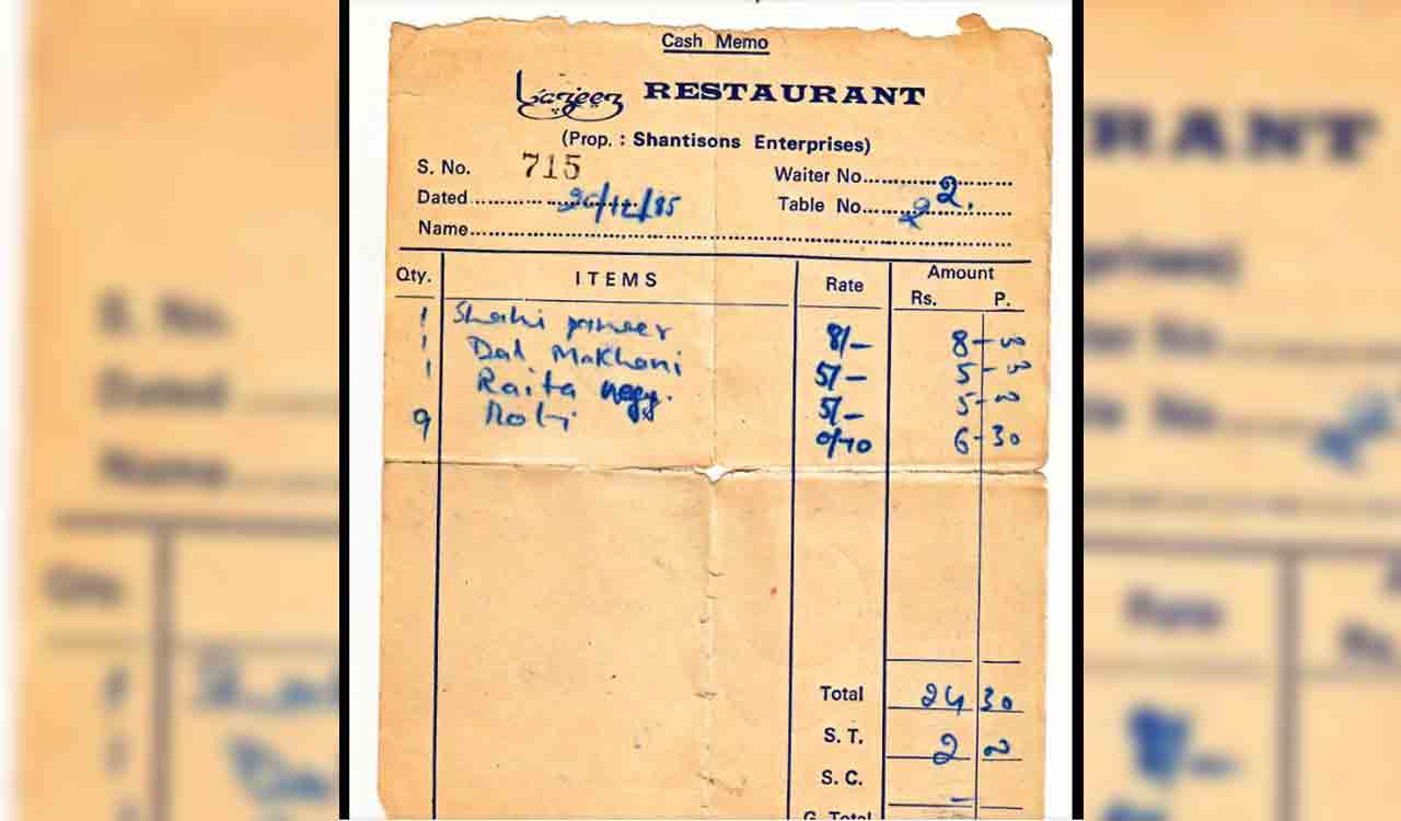 This old bill receipt from 1985 is once again doing rounds on social media
