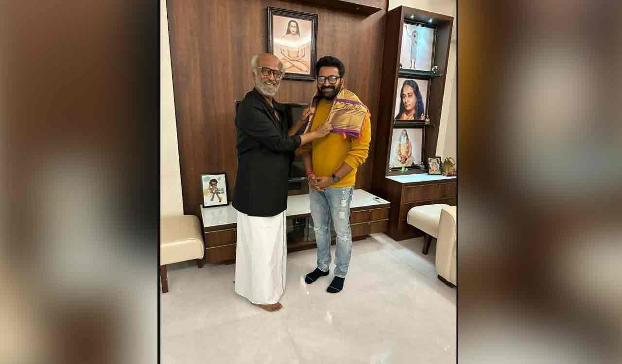 Rajinikanth gifts Rishab Shetty gold chain as token of appreciation