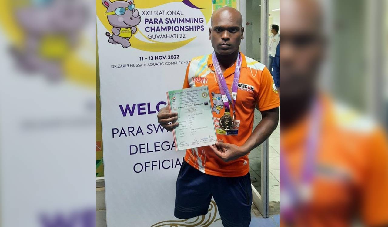 Telangana’s Shiva impresses at National Para Swimming Championships