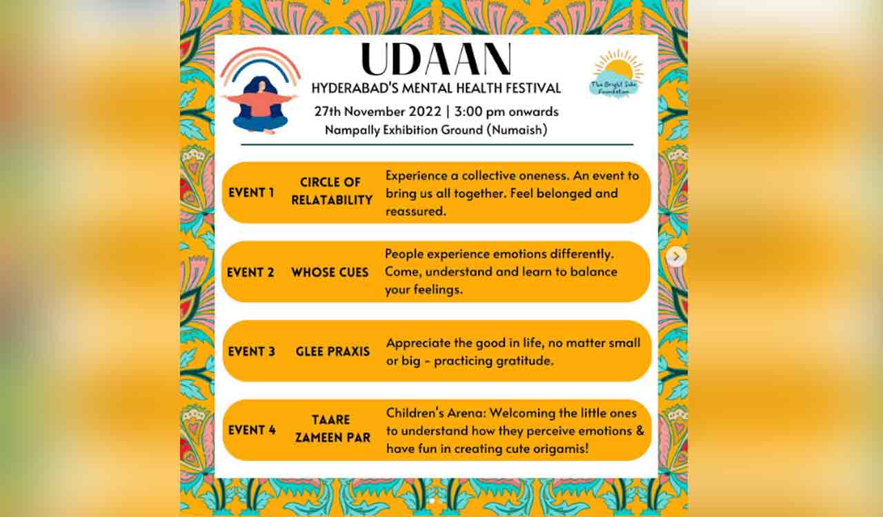 Hyderabad to host mental health festival ‘UDAAN’ on November 27
