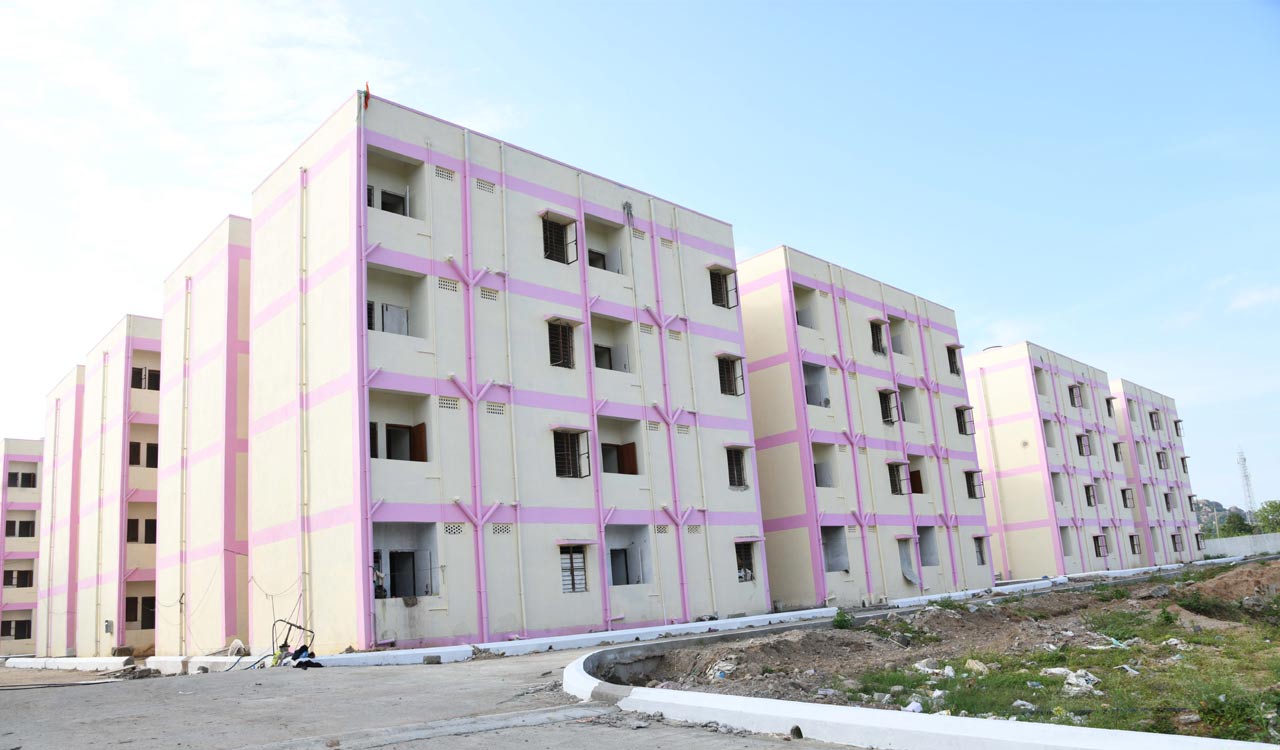 Officials expedite works of 2BHK houses in erstwhile Warangal