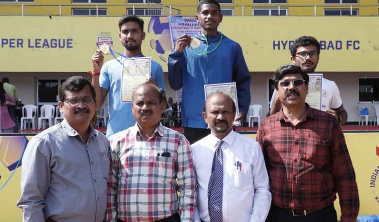 Eshwar, Bhagya Lakshmi hog limelight at OU Inter-College Athletics Championships