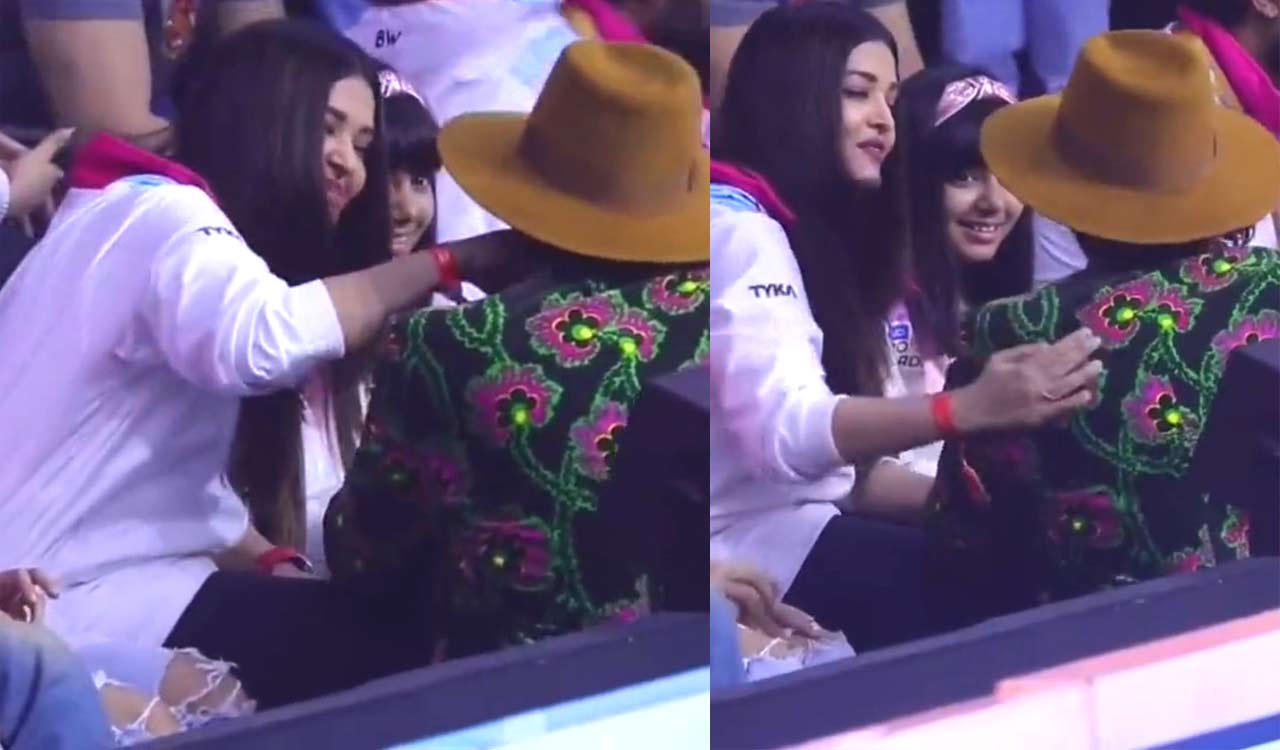 Aishwarya pinches Ranveer Singh’s nose at PKL final, video goes viral