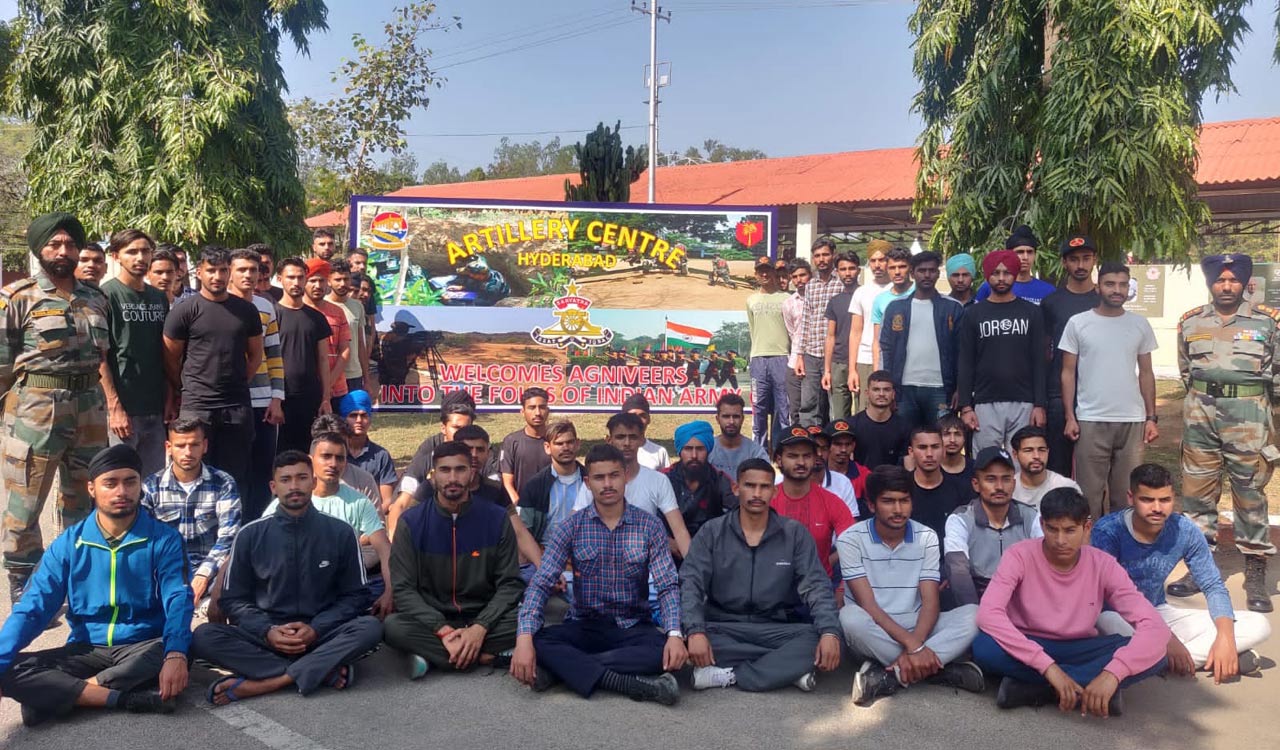 Hyderabad: First batch of Agniveers report at Artillery Centre