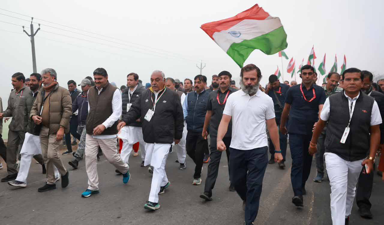 Bharat Jodo Yatra resumes from Kherli Lala on last day of Haryana leg in first phase