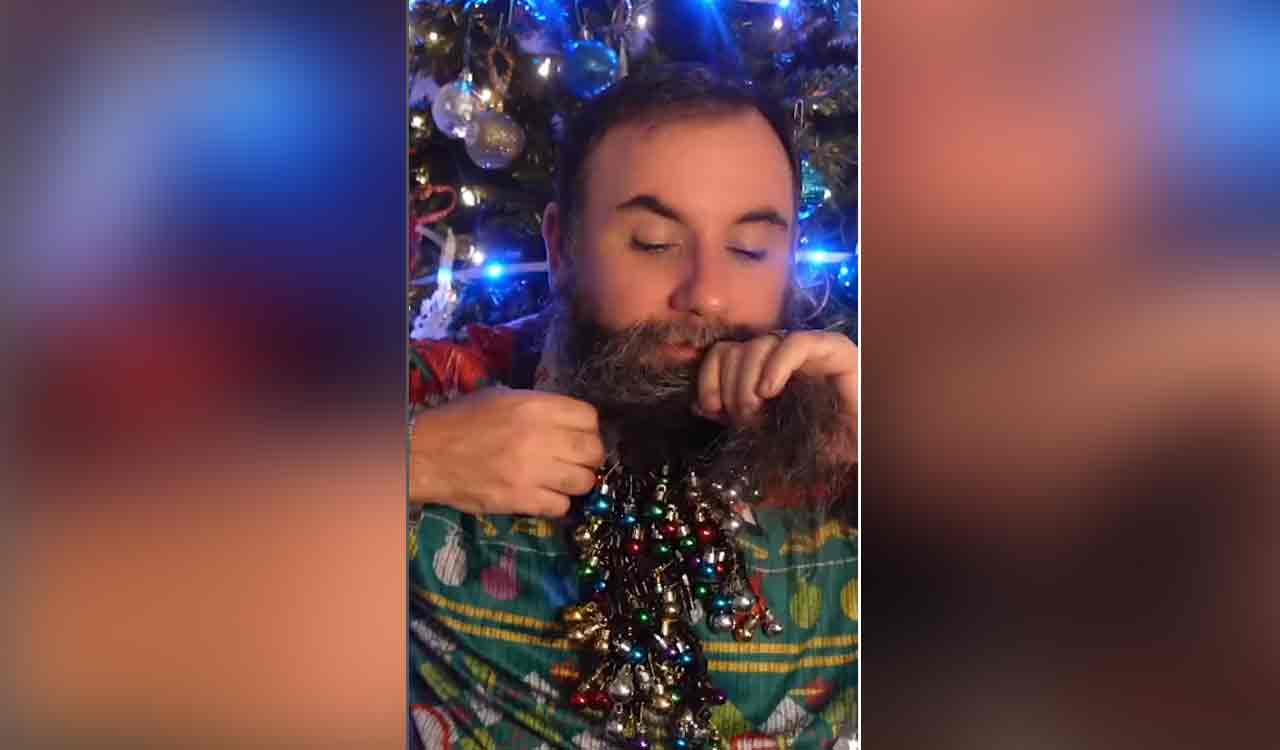 Man Decks Up His Beard To Resemble A Christmas Tree; Breaks Guinness ...