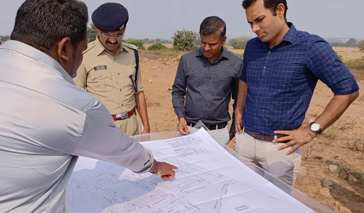 Mulugu: Collector inspects site of proposed integrated district office complex