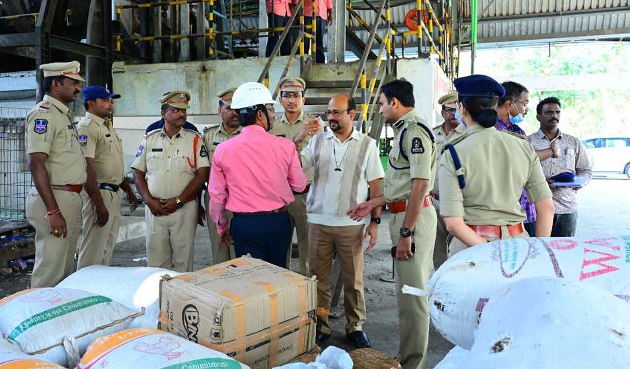 Hyderabad Police dispose drugs seized in different cases