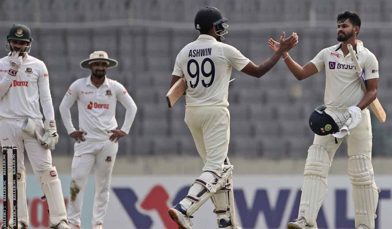 Ashwin, Iyer stitch unbeaten 71-run stand, steer India to series win over Bangladesh
