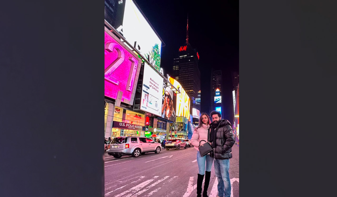 Jr. NTR and wife Lakshmi Pranathi are on vacation in New York