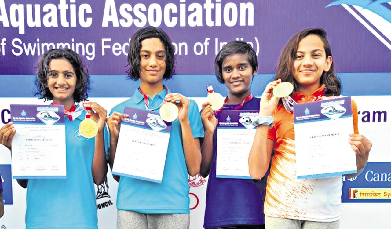 Telangana swimmers clinch team gold at Junior South-Zone Aquatic Championship