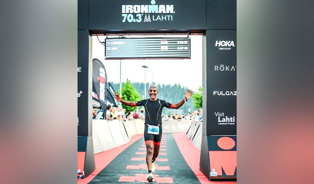 Meet Flemingson Lazarus, lone Indian who successfully finished IRONMAN 70.3 Egypt